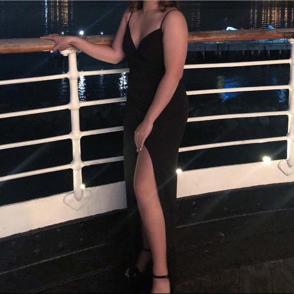 formal high slit dress